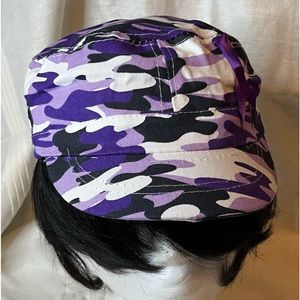 Purple Ribbon Camouflage Domestic Violence Cap